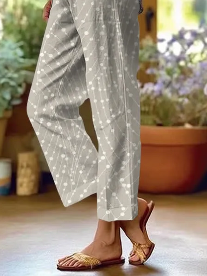 Women Abstract Long Pants Casual Spring/Fall Trousers