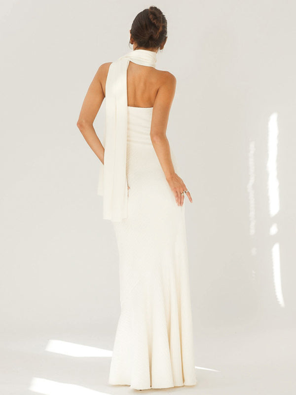 Womens Wrapped Hemline Shawl Dress SIZE S-L