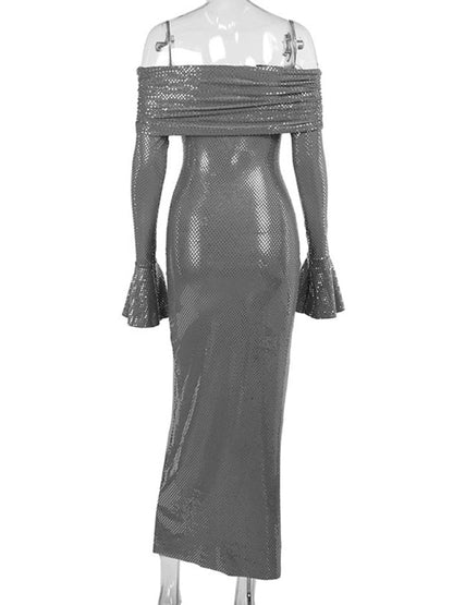 Womens New Sexy Slim Fit Boat Neck Dress SIZE S-L